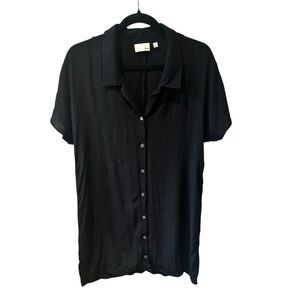 Wilfred Free Aritzia Button Down‎ Dress Size Medium Black